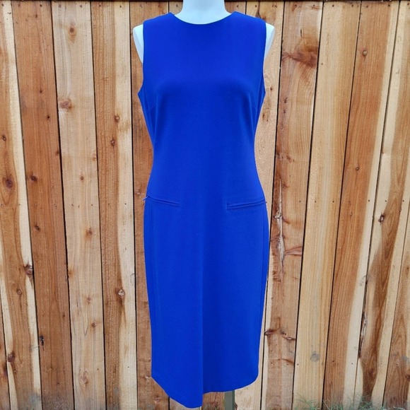 Talbots Blue Sleeveless Knit Dress Size 4 - Picture 1 of 7